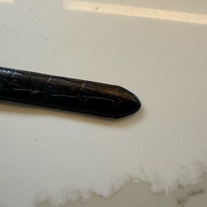 Brighton Black Croc-Embossed Leather Belt